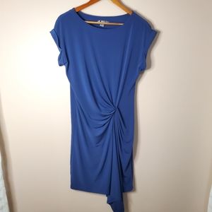 REACTION Kenneth Cole Dark Blue Short Sleeve Jersey Dress